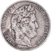 Moeda, França, Louis-Philippe, 5 Francs, 1847, Paris, VF(20-25), Prata