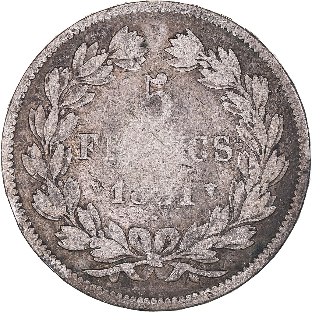 Monnaie, France, Louis-Philippe, 5 Francs, 1831, Lille, TB, Argent
