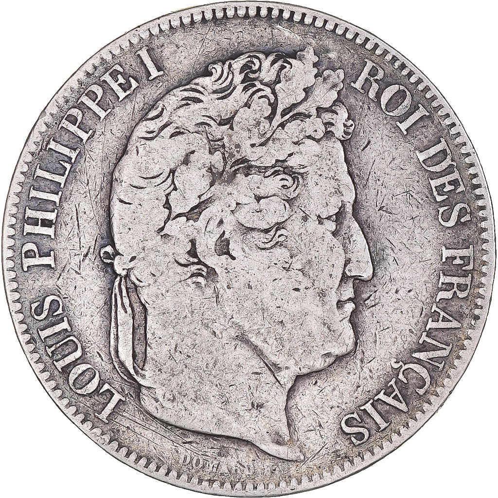 Coin, France, Louis-Philippe, 5 Francs, 1833, Lille, VF(20-25), Silver