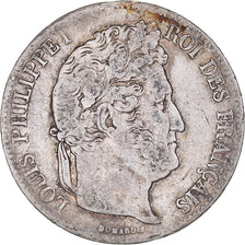Coin, France, Louis-Philippe, 5 Francs, 1836, Lille, VF(20-25), Silver