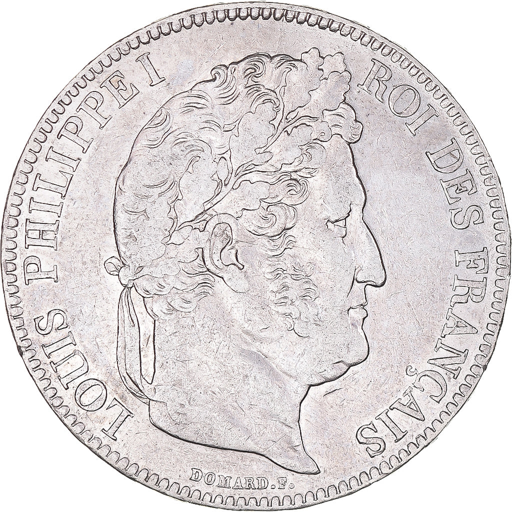 Coin, France, Louis-Philippe, 5 Francs, 1837, Lille, VF(30-35), Silver