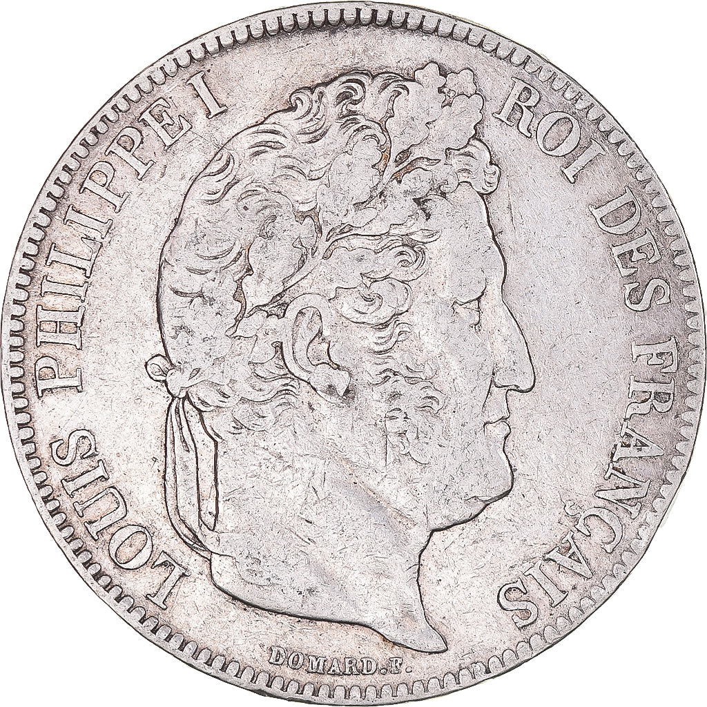 Coin, France, Louis-Philippe, 5 Francs, 1837, Lille, VF(30-35), Silver