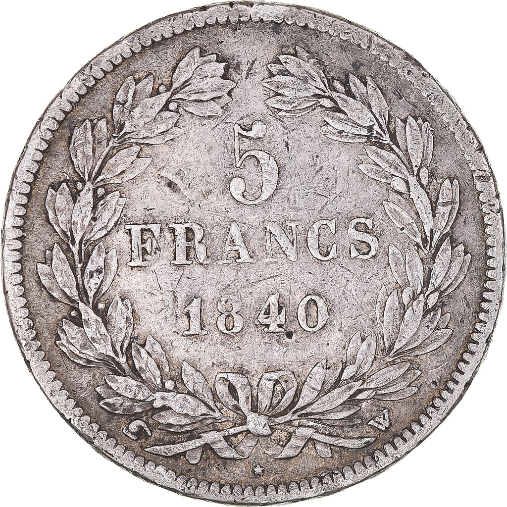 Münze, Frankreich, Louis-Philippe, 5 Francs, 1840, Lille, S, Silber, KM:749.13