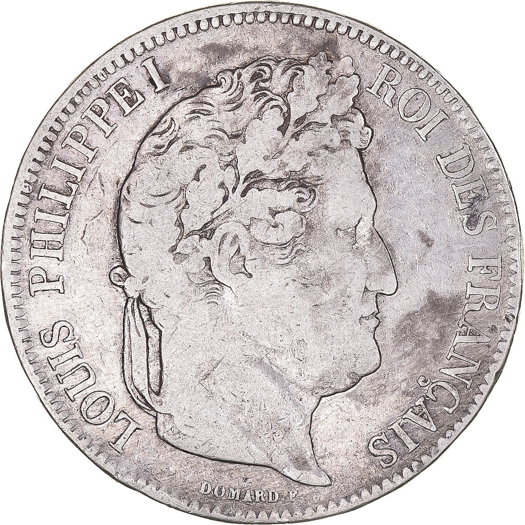 Coin, France, Louis-Philippe, 5 Francs, 1841, Lille, VF(20-25), Silver