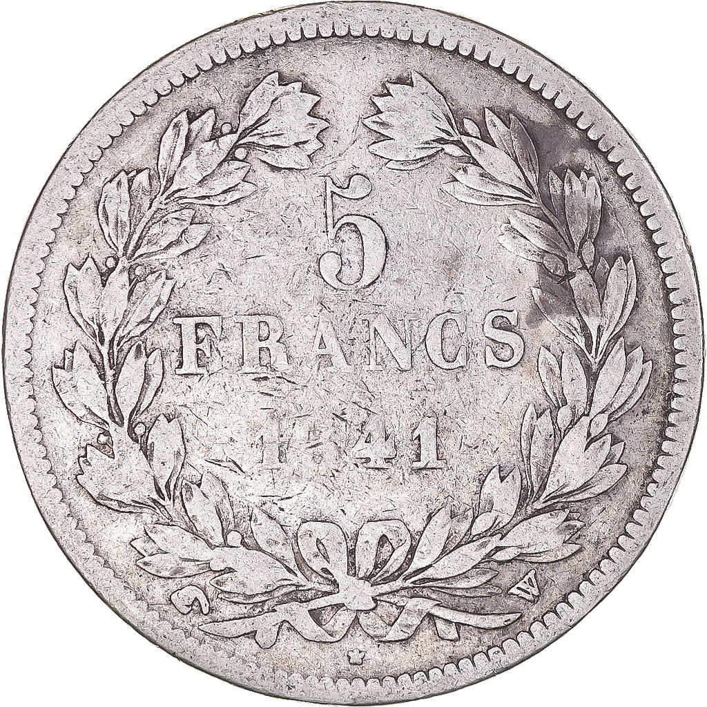 Coin, France, Louis-Philippe, 5 Francs, 1841, Lille, VF(20-25), Silver