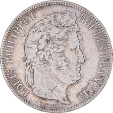 Coin, France, Louis-Philippe, 5 Francs, 1841, Lille, VF(30-35), Silver