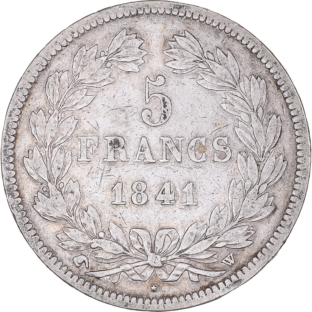 Coin, France, Louis-Philippe, 5 Francs, 1841, Lille, VF(30-35), Silver