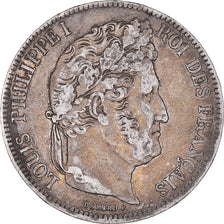 Coin, France, Louis-Philippe, 5 Francs, 1841, Lille, VF(30-35), Silver