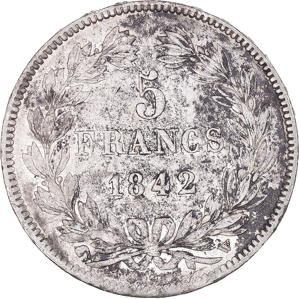 Monnaie, France, Louis-Philippe, 5 Francs, 1842, Lille, TB, Argent, Gadoury:678