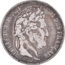 Coin, France, Louis-Philippe, 5 Francs, 1843, Lille, VF(20-25), Silver