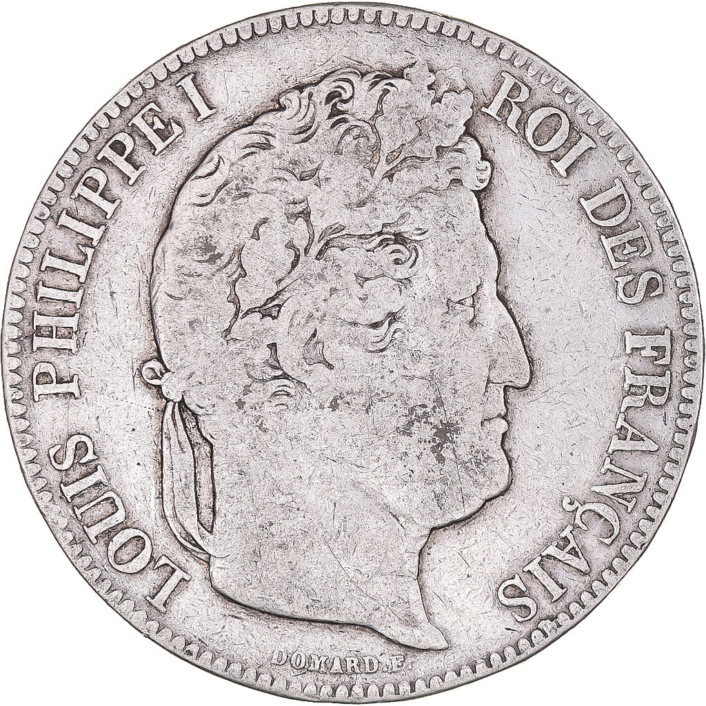 Monnaie, France, Louis-Philippe, 5 Francs, 1843, Lille, TB, Argent, Gadoury:678