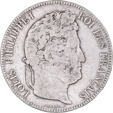 Monnaie, France, Louis-Philippe, 5 Francs, 1843, Lille, TB, Argent, Gadoury:678