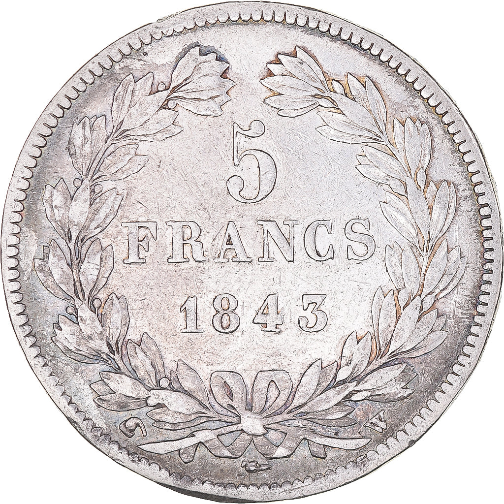 Münze, Frankreich, Louis-Philippe, 5 Francs, 1843, Lille, S, Silber, KM:749.13