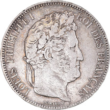 Coin, France, Louis-Philippe, 5 Francs, 1843, Lille, VF(30-35), Silver