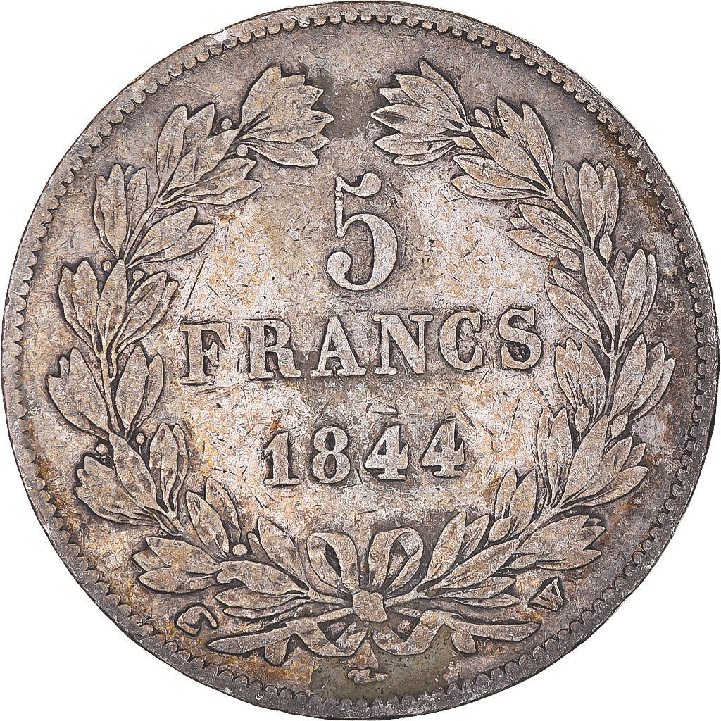 Coin, France, Louis-Philippe, 5 Francs, 1844, Lille, VF(20-25), Silver