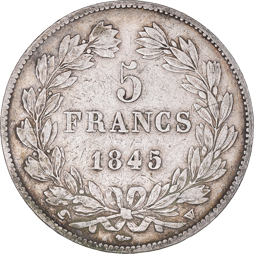 Coin, France, Louis-Philippe, 5 Francs, 1845, Lille, VF(30-35), Silver
