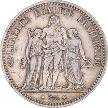 Monnaie, France, Hercule, 5 Francs, 1873, Paris, TB+, Argent, Gadoury:745a