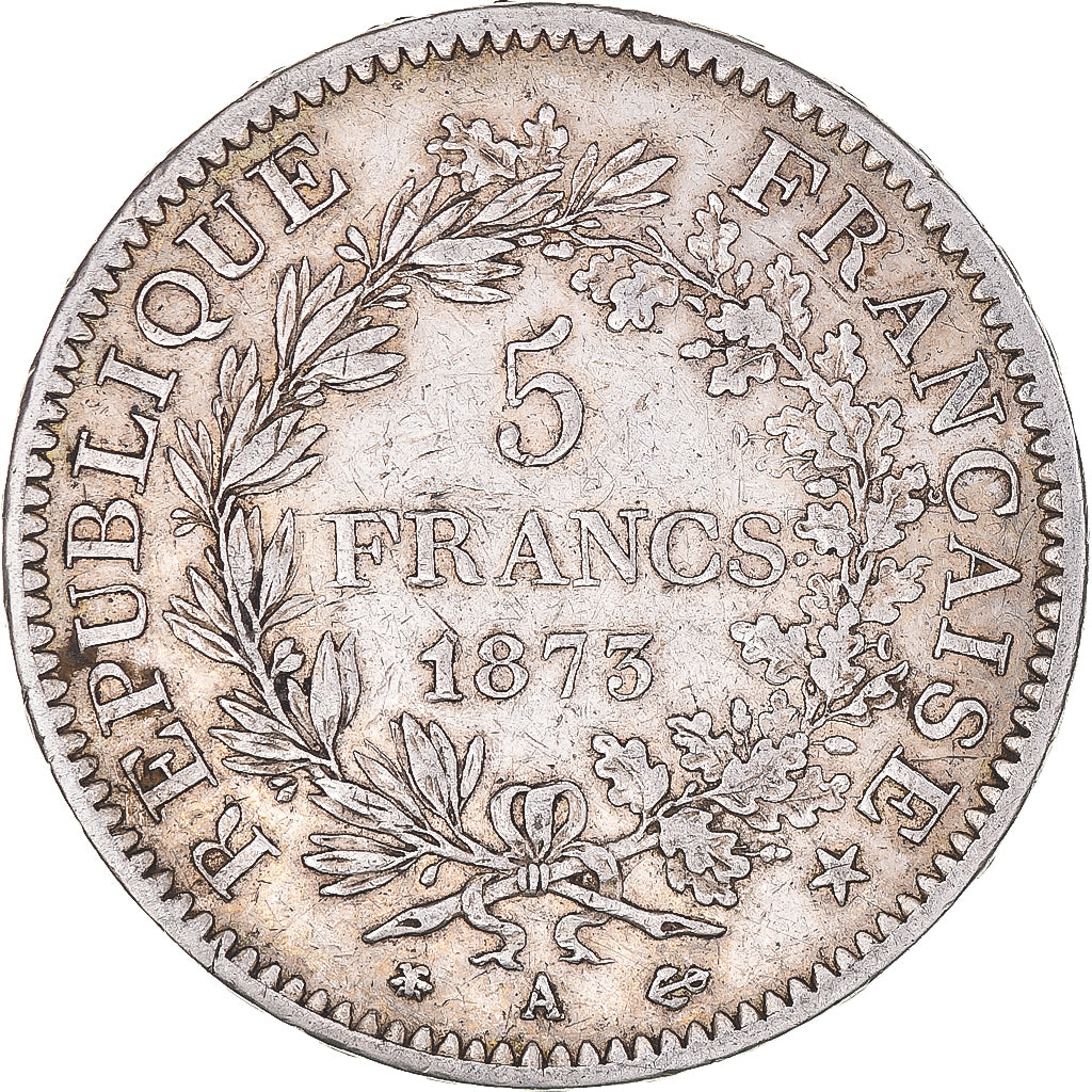 Monnaie, France, Hercule, 5 Francs, 1873, Paris, TB+, Argent, Gadoury:745a