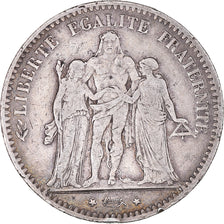 Coin, France, Hercule, 5 Francs, 1876, Paris, VF(30-35), Silver, KM:820.1