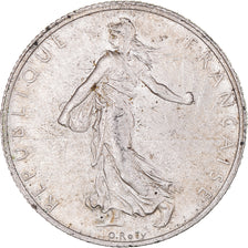 Coin, France, Semeuse, 2 Francs, 1917, Paris, AU(55-58), Silver, KM:845.1