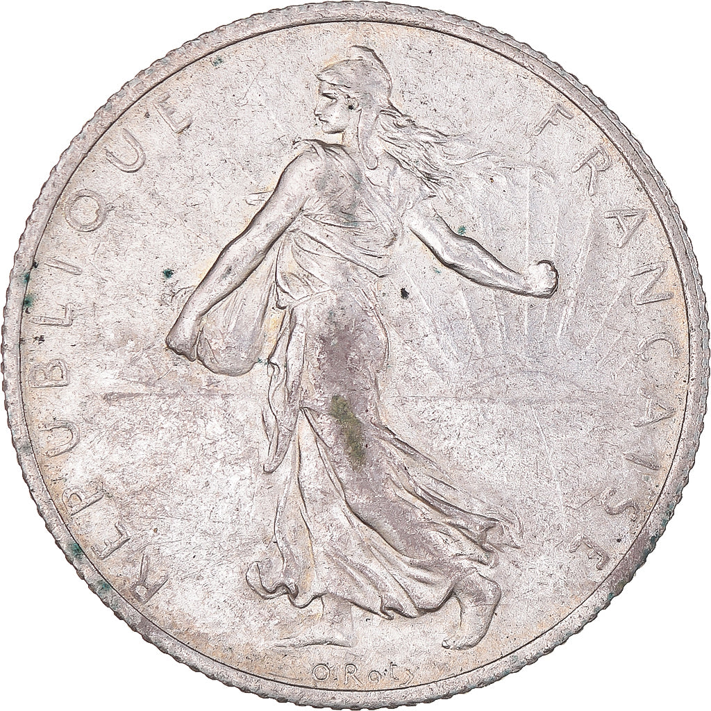 Coin, France, Semeuse, 2 Francs, 1914, Castelsarrasin, AU(55-58), Silver