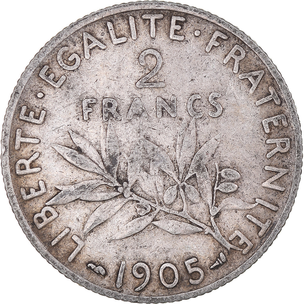 Münze, Frankreich, Semeuse, 2 Francs, 1905, Paris, S+, Silber, KM:845.1