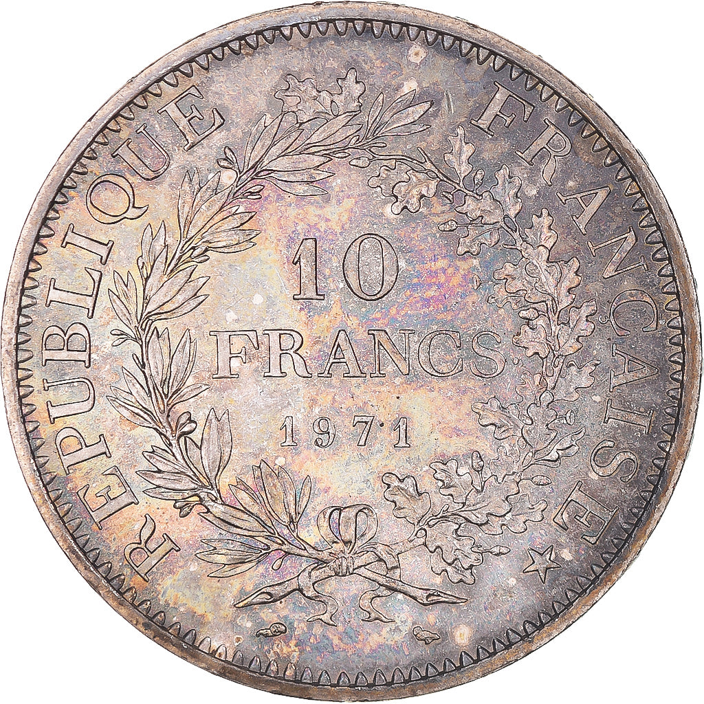 Coin, France, Hercule, 10 Francs, 1971, Paris, MS(63), Silver, KM:932
