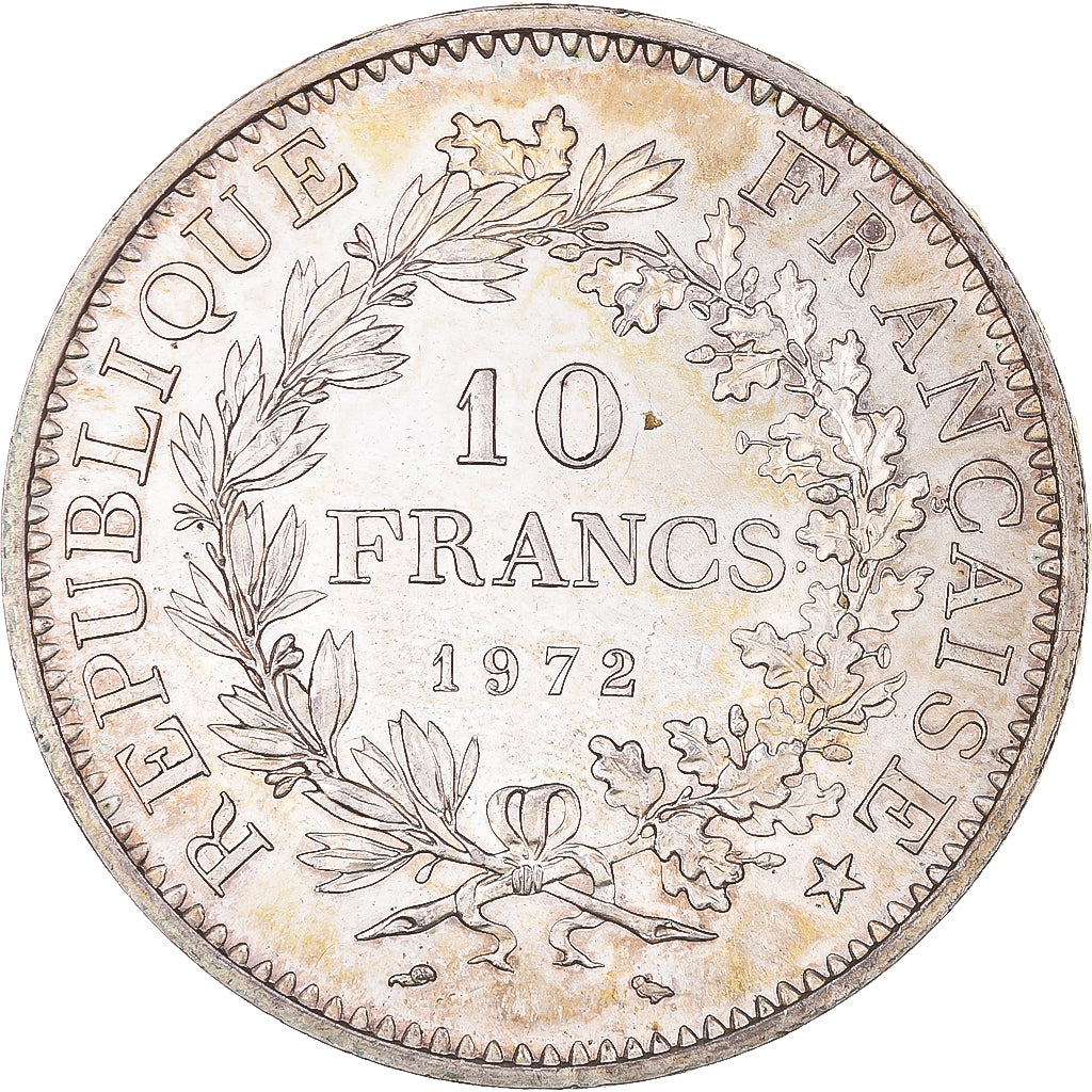 Coin, France, Hercule, 10 Francs, 1972, Paris, MS(63), Silver, KM:932