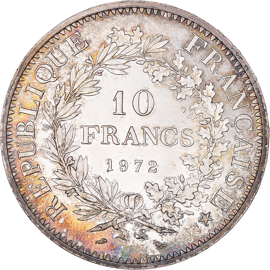 Coin, France, Hercule, 10 Francs, 1972, Paris, MS(63), Silver, KM:932