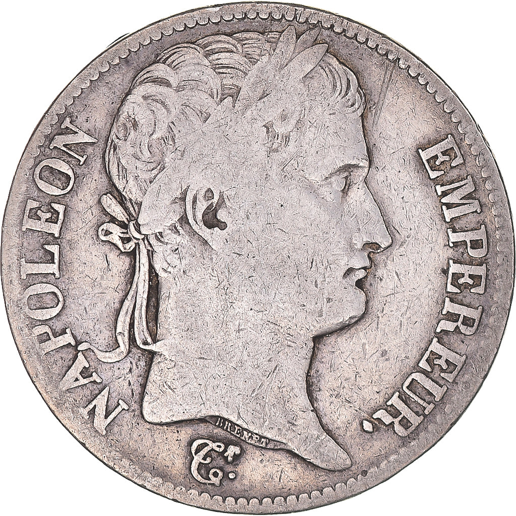 Moeda, França, Napoléon I, 5 Francs, 1811, Paris, VF(20-25), Prata, KM:694.1