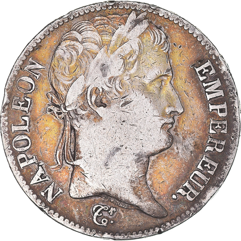 Moeda, França, Napoléon I, 5 Francs, 1813, Paris, VF(20-25), Prata, KM:694.1