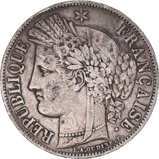 Coin, France, Cérès, 5 Francs, 1849, Paris, main-chien, VF(30-35), Silver
