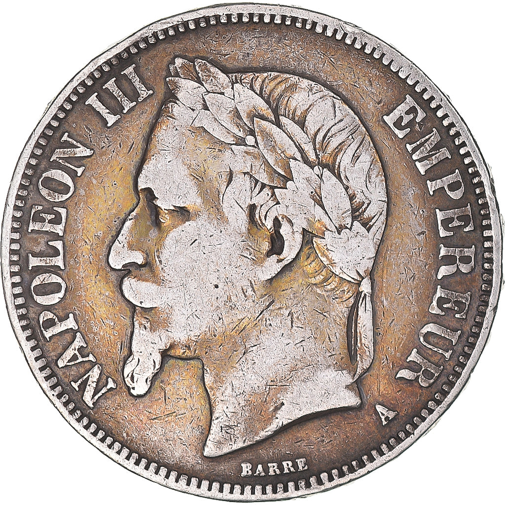 Moeda, França, Napoleon III, Napoléon III, 5 Francs, 1868, Paris, VF(30-35)