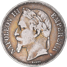 Moeda, França, Napoleon III, Napoléon III, 5 Francs, 1868, Paris, VF(30-35)