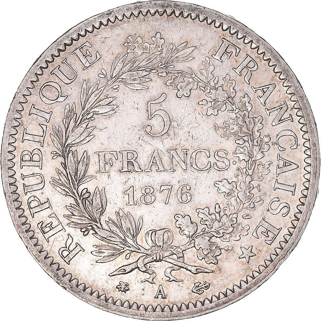 Monnaie, France, Hercule, 5 Francs, 1876, Paris, TTB, Argent, Gadoury:745a