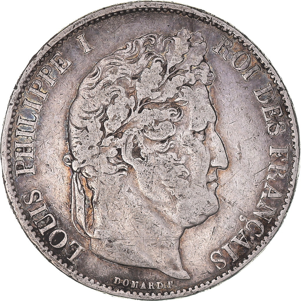 Monnaie, France, Louis-Philippe, 5 Francs, 1844, Strasbourg, TB, Argent