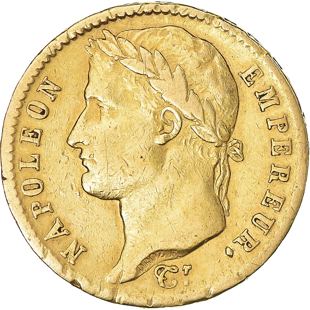 Moeda, França, Napoléon I, 20 Francs, 1813, Paris, VF(30-35), Dourado