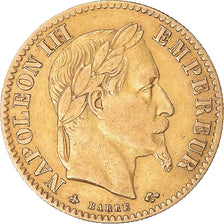 Moeda, França, Napoleon III, 10 Francs, 1867, Paris, EF(40-45), Dourado