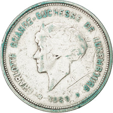 LUXEMBOURG, 5 Francs, 1929, KM #38, VF(20-25), Silver, 27.8, 7.89