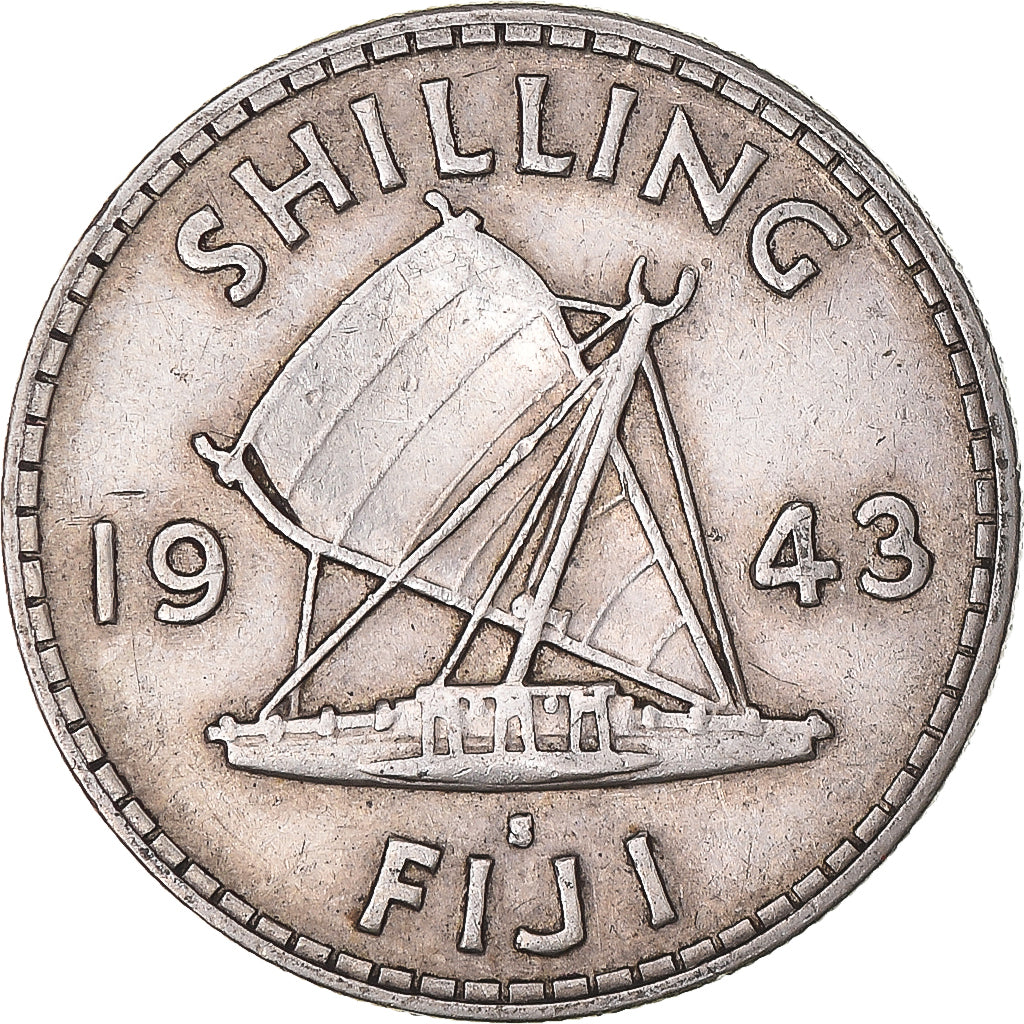 Monnaie, Fidji, George VI, Shilling, 1943, TTB, Argent, KM:12a