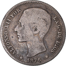 Münze, Spanien, Alfonso XII, Peseta, 1876, Madrid, SGE+, Silber, KM:672