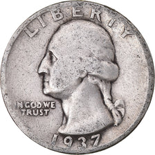 Coin, United States, Washington Quarter, Quarter, 1937, U.S. Mint, Philadelphia