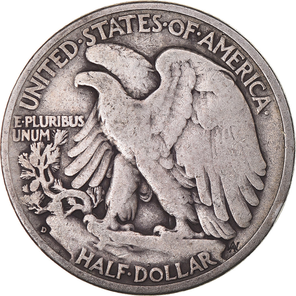 Coin, United States, Walking Liberty, Half Dollar, 1936, Denver, VF(30-35)