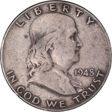 Coin, United States, Franklin Half Dollar, Half Dollar, 1948, U.S. Mint