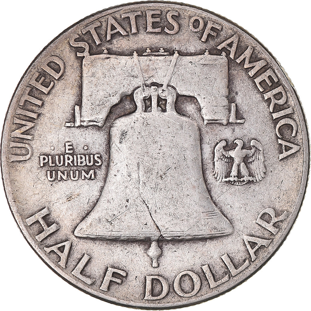 Coin, United States, Franklin Half Dollar, Half Dollar, 1948, U.S. Mint