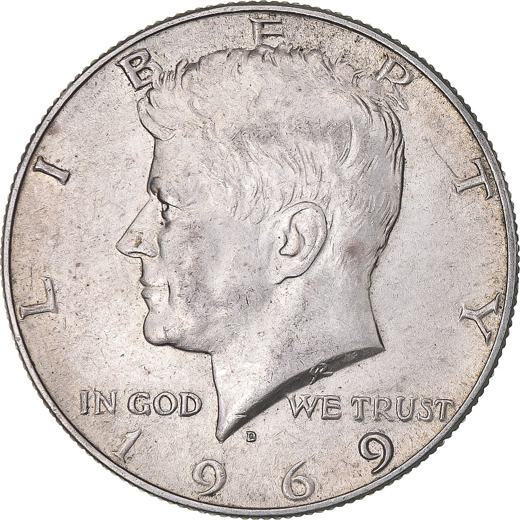 Moeda, Estados Unidos da América, Kennedy, Half Dollar, 1969, Denver