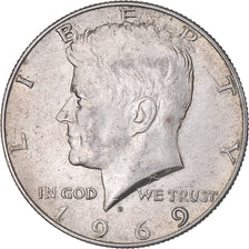 Moeda, Estados Unidos da América, Kennedy, Half Dollar, 1969, Denver