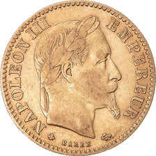 Moeda, França, Napoleon III, 10 Francs, 1864, Paris, VF(30-35), Dourado