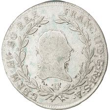 AUSTRIA, 20 Kreuzer, 1802, KM #2139, F(12-15), Silver, 26-28, 6.53