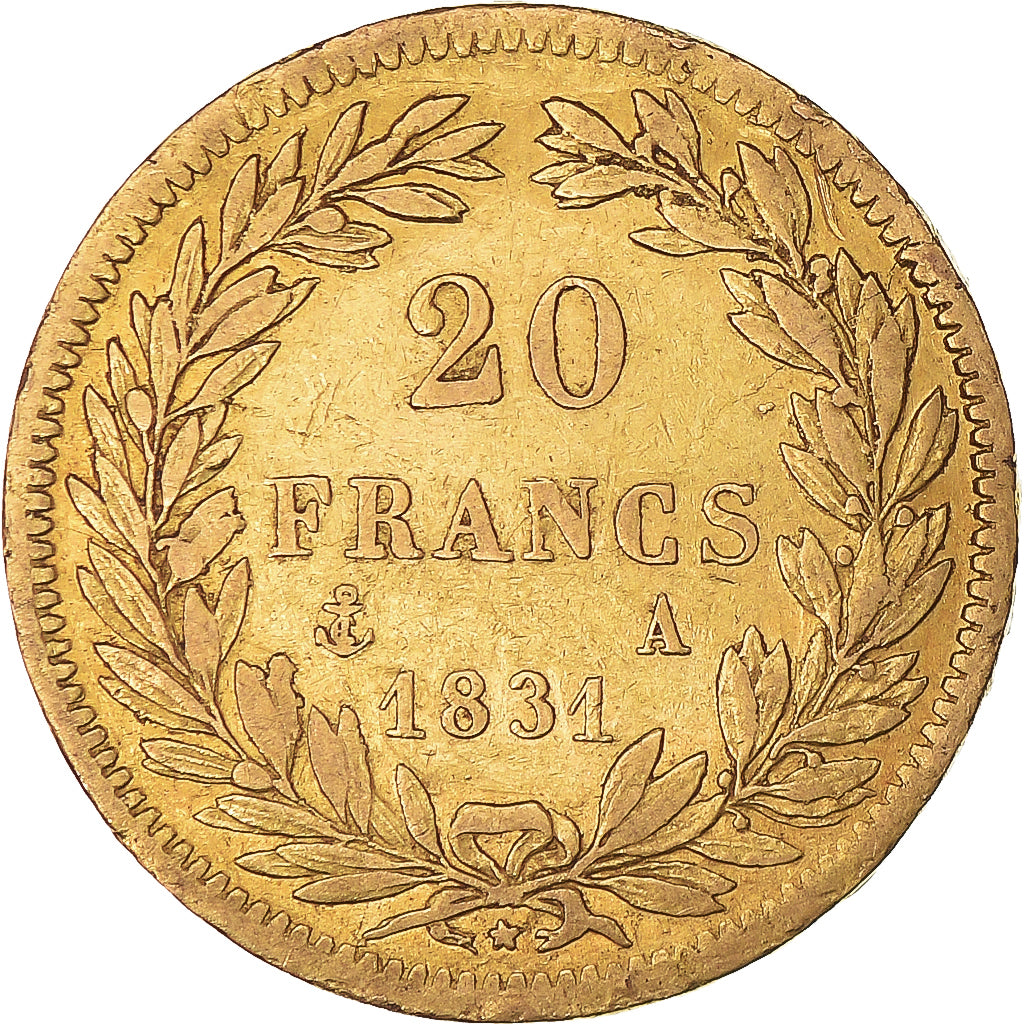 Münze, Frankreich, Louis-Philippe, 20 Francs, 1831, Paris, SS, Gold, KM:746.1